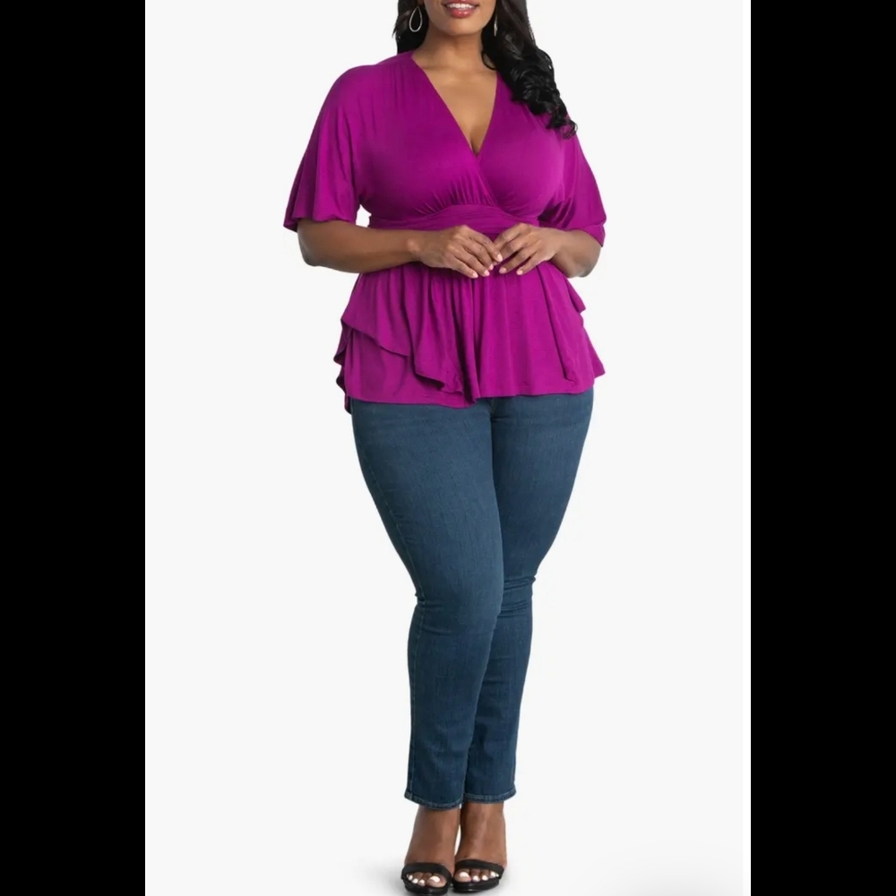 Elegant Purple Women's Tunic Top
